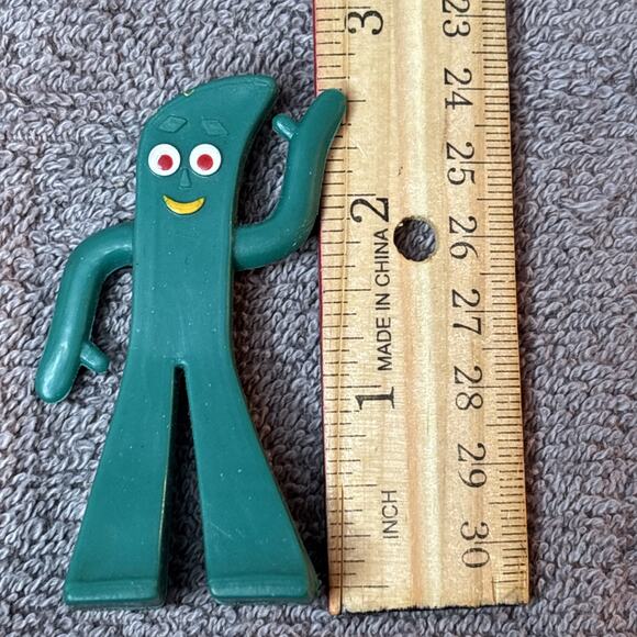 Vintage 80s Gumby and Pokey Mini 3 inch Figure Set Jesco Prema Toy Hong Kong - Picture 8 of 9
